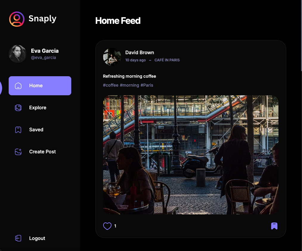 Snaply - A Social Media Application